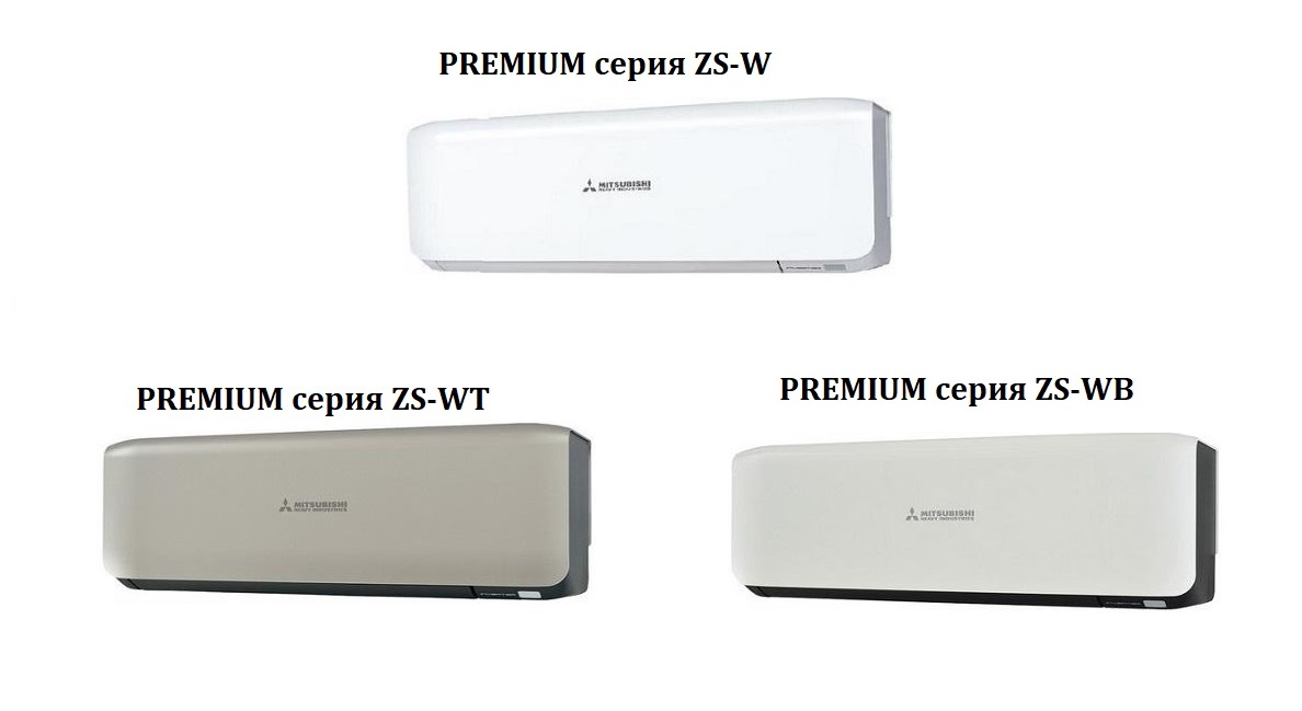 Внутрішні блоки Mitsubishi Heavy Industries серії ZS-W, ZS-WT та ZS-WB